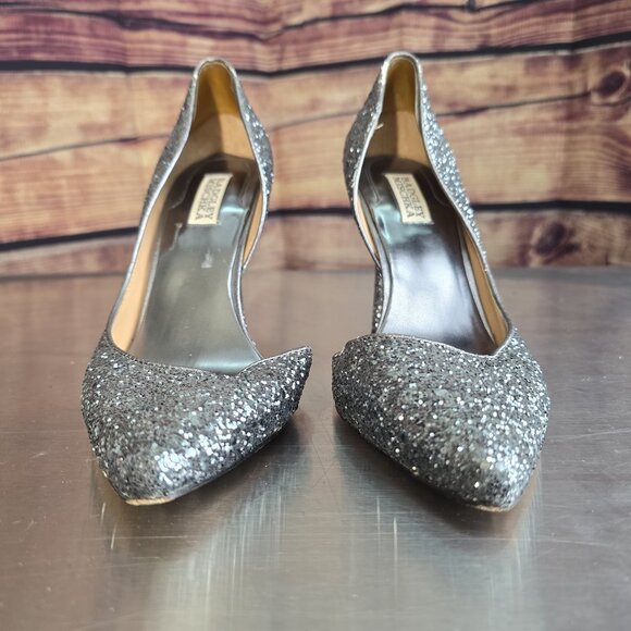 Badgley Mischka D'Orsay Glitter Pump - Picture 4 of 7